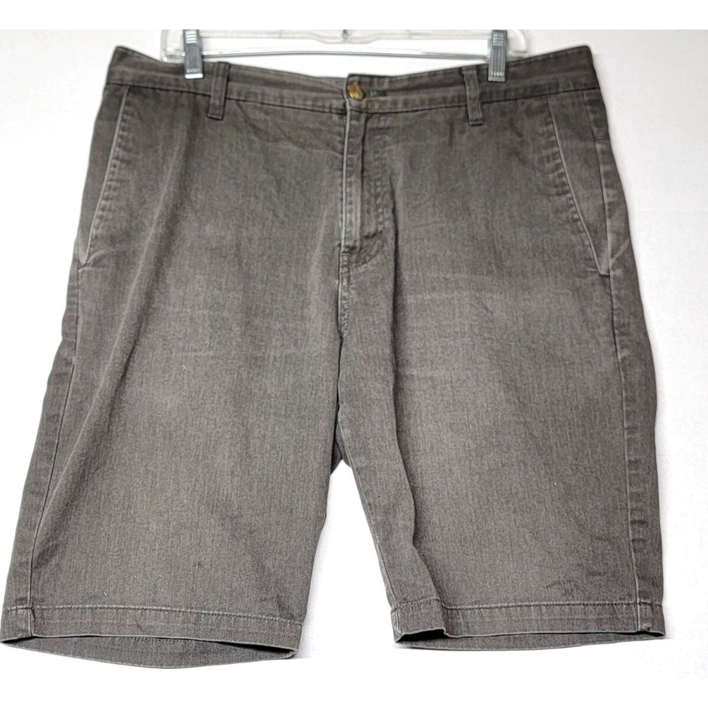Volcom Modern Stretch Shorts Mens 34 Gray‎ Chino Skateboard Casual